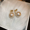 Wholesale Alloy Geometric Earrings With Diamond And Pearl Retro Light Luxury Electroplated For Women