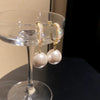 Wholesale Alloy Geometric Earrings With Diamond And Pearl Retro Light Luxury Electroplated For Women