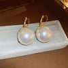 Wholesale Alloy Geometric Earrings With Diamond And Pearl Retro Light Luxury Electroplated For Women