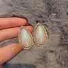 Wholesale Alloy Geometric Earrings With Diamond And Pearl Retro Light Luxury Electroplated For Women