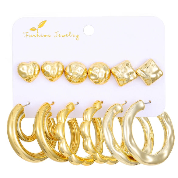 Wholesale Alloy Geometric Earrings With Electroplating For Women