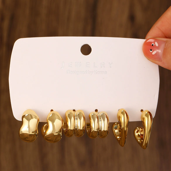 Wholesale Alloy Geometric Earrings With Electroplating For Women
