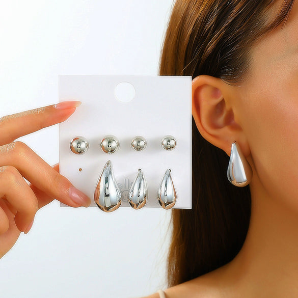 Wholesale Alloy Geometric Earrings With Electroplating For Women