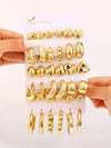 Wholesale Alloy Geometric Earrings With Electroplating For Women