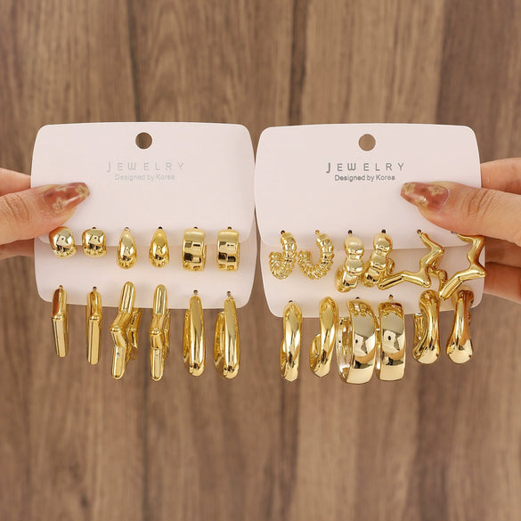 Wholesale Alloy Geometric Earrings With Electroplating For Women