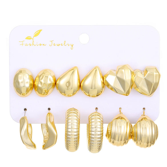 Wholesale Alloy Geometric Earrings With Electroplating For Women