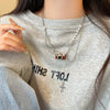 Wholesale Alloy Geometric Electroplated Camera Clavicle Necklace For Women Vintage Light Luxury Style