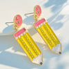 Wholesale Alloy Geometric Electroplated Fashion Drop Oil Pencil Earrings For Women