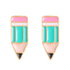 Wholesale Alloy Geometric Electroplated Fashion Drop Oil Pencil Earrings For Women