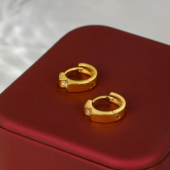 Wholesale Alloy Geometric Electroplated Light Luxury Style Earrings For Women
