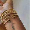 Wholesale Alloy Geometric Electroplated Multilayer Stacked Unisex And Women's Bracelet 6Piece Set
