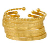 Wholesale Alloy Geometric Electroplated Multilayer Stacked Unisex And Women's Bracelet 6Piece Set