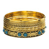 Wholesale Alloy Geometric Electroplated Multilayer Stacked Unisex And Women's Bracelet 6Piece Set