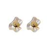 Wholesale Alloy Geometric Electroplated Pleated Round Earrings For Women Highend Cold Style