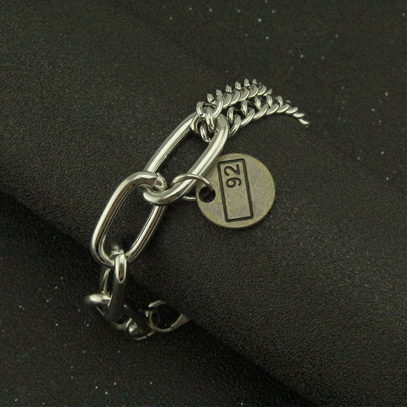 Wholesale Alloy Geometric Electroplated Unisex Hanging Card Bracelet