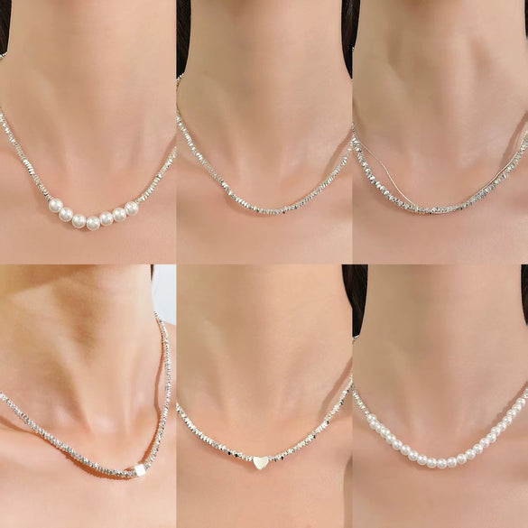 Wholesale Alloy Geometric Electroplated Women's Light Luxury Niche Clavicle Necklace