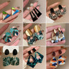 Wholesale Alloy Geometric Electroplating Women's Light Luxury Exaggerated Earrings