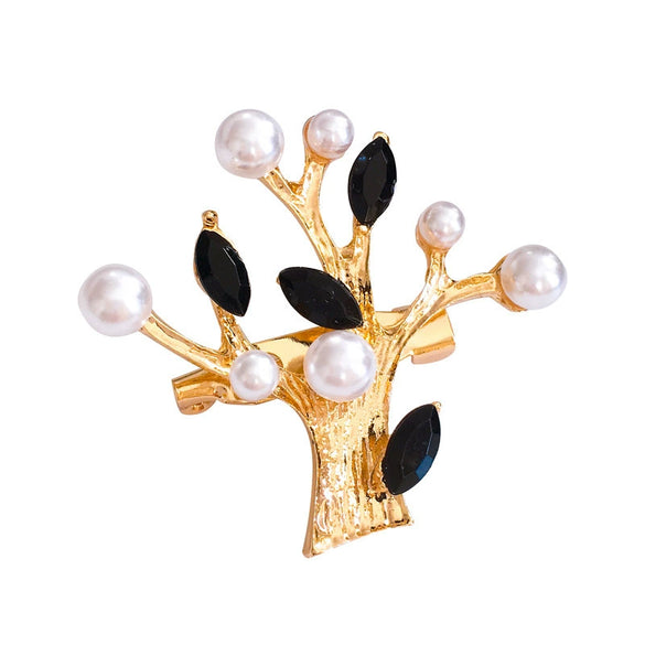 Wholesale Alloy Geometric Fanshaped Electroplated Brooch For Women