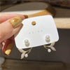 Wholesale Alloy Geometric Fishtail Pearl Earrings For Women Electroplated