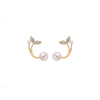 Wholesale Alloy Geometric Fishtail Pearl Earrings For Women Electroplated