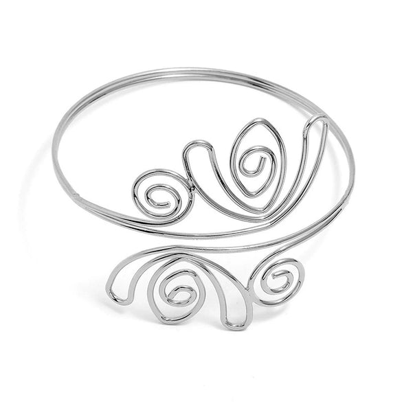 Wholesale Alloy Geometric Flower Arm Ring Electroplated Simple Retro Style