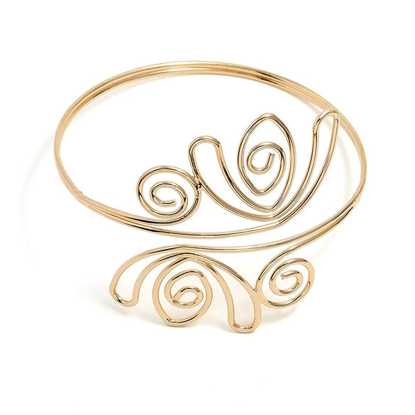 Wholesale Alloy Geometric Flower Arm Ring Electroplated Simple Retro Style