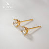 Wholesale Alloy Geometric Fourclaw Zircon Earrings For Women Simple Fashion Electroplated