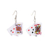 Wholesale Alloy Geometric Handmade Playing Card Earrings For Women With Electroplating