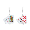 Wholesale Alloy Geometric Handmade Playing Card Earrings For Women With Electroplating