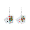 Wholesale Alloy Geometric Handmade Playing Card Earrings For Women With Electroplating