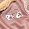 Wholesale Alloy Geometric Handmade Playing Card Earrings For Women With Electroplating