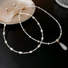 Wholesale Alloy Geometric Handmade Versatile Clavicle Chain Beaded Pearl Necklace