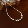 Wholesale Alloy Geometric Handmade Versatile Clavicle Chain Beaded Pearl Necklace