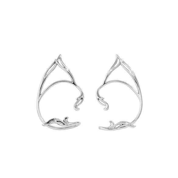 Wholesale Alloy Geometric Hollow Cat Ear Ear Clips And Hanging Earrings For Women