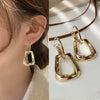 Wholesale Alloy Geometric Hollow Women's Earrings With Goldplated Electroplating And S925 Silver Needles