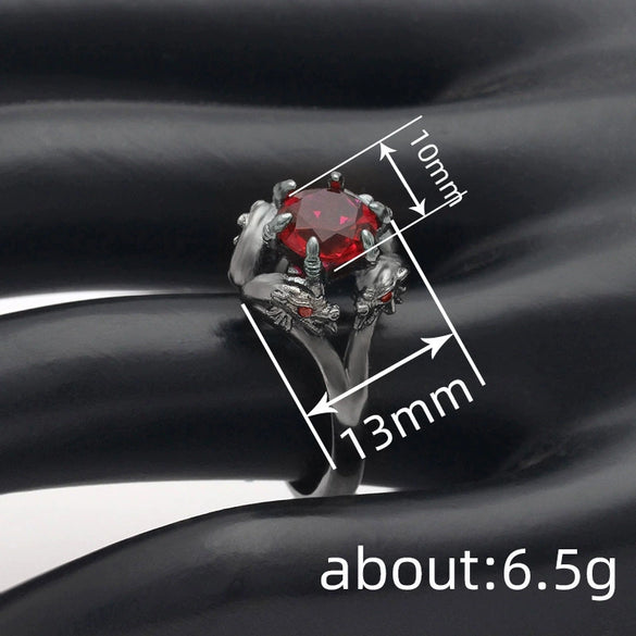 Wholesale Alloy Geometric Inlay Ring Retro Luxury Cool Style For Women