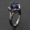 Wholesale Alloy Geometric Inlay Ring Retro Luxury Cool Style For Women