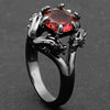 Wholesale Alloy Geometric Inlay Ring Retro Luxury Cool Style For Women