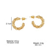 Wholesale Alloy Geometric Irregular Broken Cshaped Women's Earrings Electroplated Simple Light Luxury Style