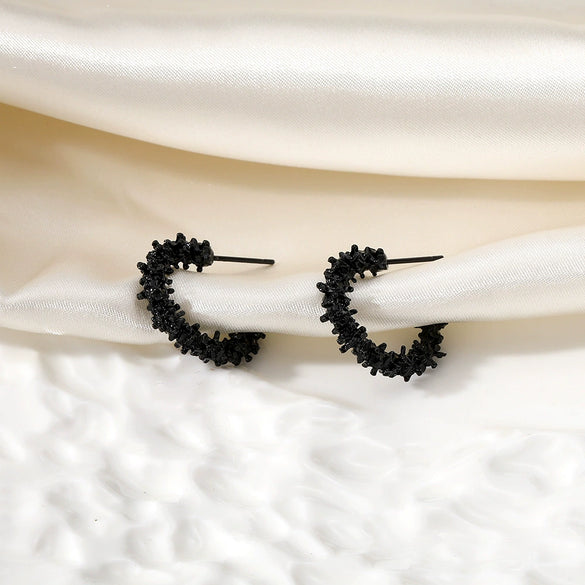 Wholesale Alloy Geometric Irregular Broken Cshaped Women's Earrings Electroplated Simple Light Luxury Style