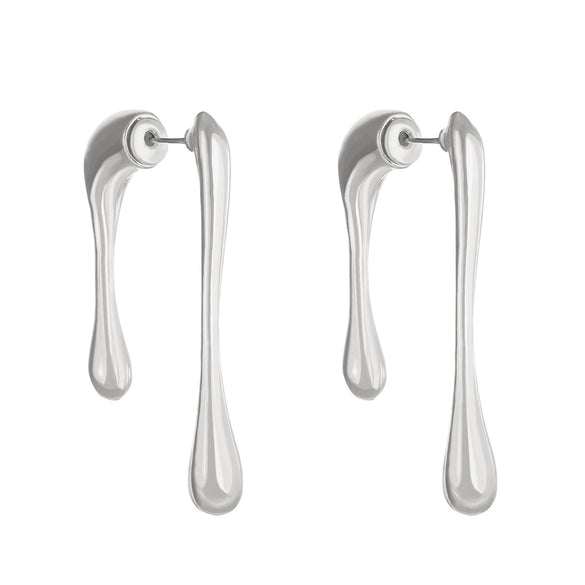 Wholesale Alloy Geometric Irregular Line Water Drop Earrings For Women With Electroplating