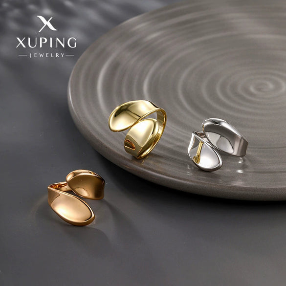 Wholesale Alloy Geometric Irregular Open Ring Hand Jewelry For Women With Electroplating Design