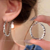 Wholesale Alloy Geometric Large Circle Earrings For Women Electroplated Light Luxury Niche Design
