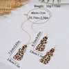 Wholesale Alloy Geometric Leopard Print Round Pendant Necklace And Earring Set Electroplated Women's Jewelry