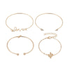 Wholesale Alloy Geometric Letter Love Knot Bracelet Set
