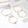 Wholesale Alloy Geometric Letter Love Knot Bracelet Set