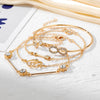 Wholesale Alloy Geometric Love Diamond Bracelet