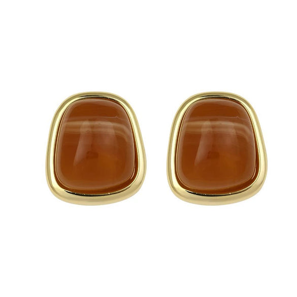 Wholesale Alloy Geometric Maillard Style Electroplated Women's Earrings