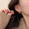 Wholesale Alloy Geometric Maillard Style Electroplated Women's Earrings