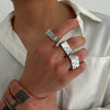 Wholesale Alloy Geometric Men's Hiphop Style Ring With Electroplating